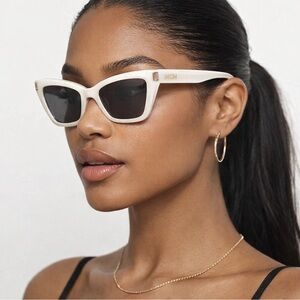 MCM Women’s Shiny White Cat Eye Sunglasses